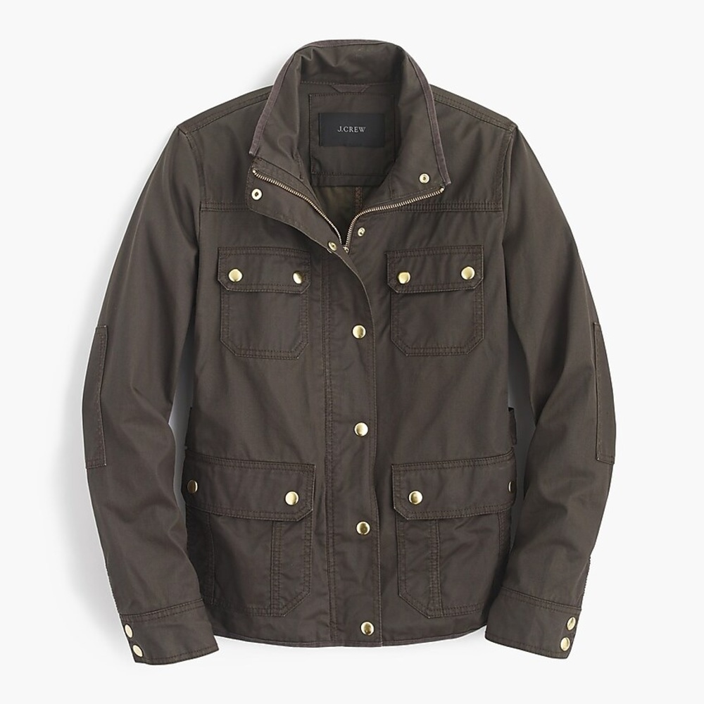 J. Crew Downtown Field Jacket Olive Green Large